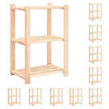 vidaXL Opbergrek 3-laags 60x38x90 cm massief grenenhout 150 kg