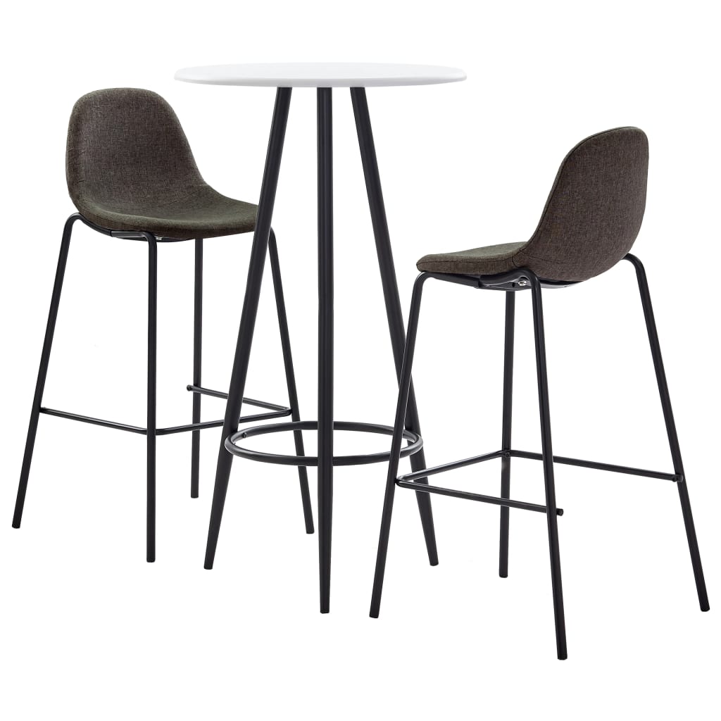 vidaXL 3-Piece Bar Set Fabric Dark Grey