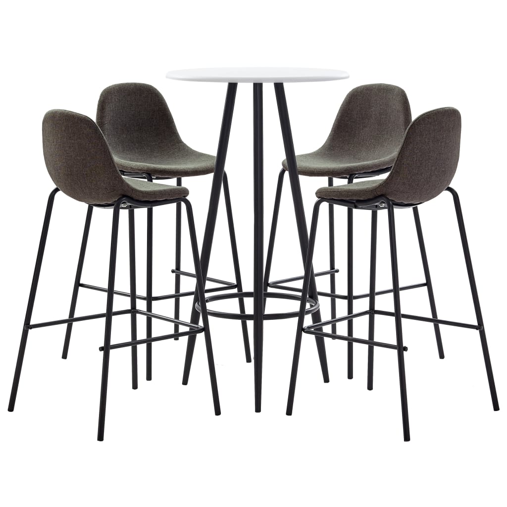 vidaXL 3-Piece Bar Set Fabric Dark Grey