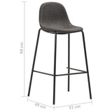 vidaXL 3-Piece Bar Set Fabric Dark Grey