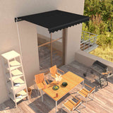 vidaXL Luifel handmatig uittrekbaar 300x250 cm antraciet