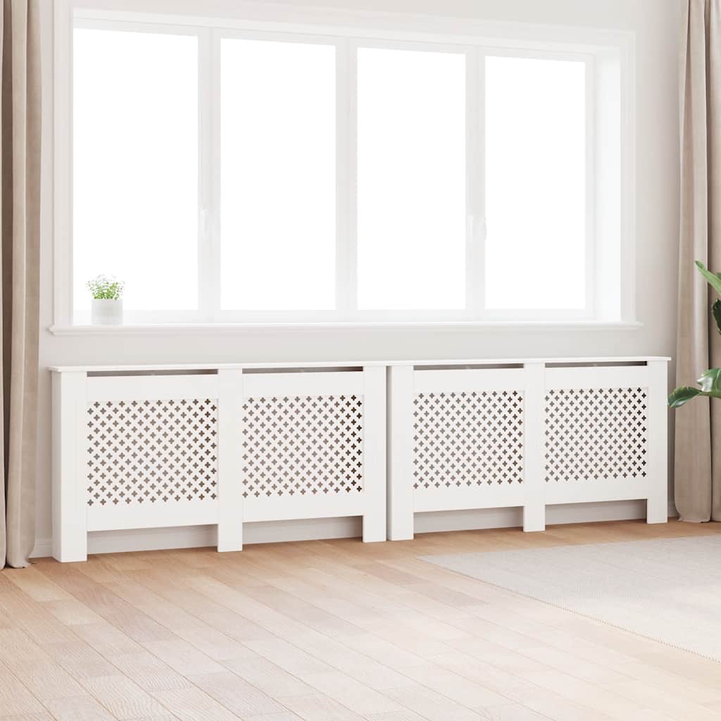 vidaXL Radiatorombouw 112x19x81,5 cm MDF wit