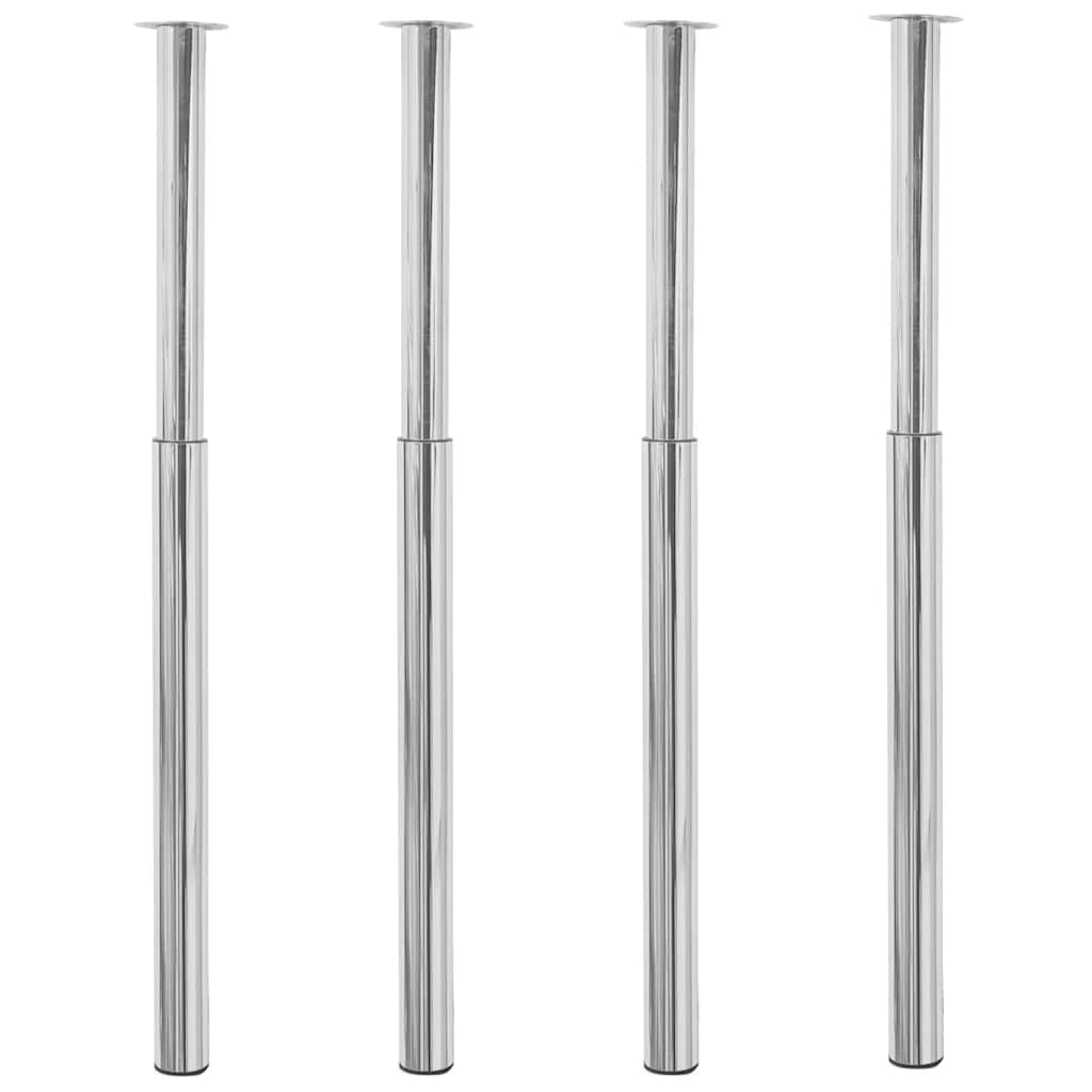 vidaXL Tafelpoten telescopisch 710-1100 mm chroom 2 st