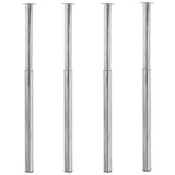 vidaXL Tafelpoten telescopisch 710-1100 mm chroom 2 st