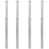 vidaXL Tafelpoten telescopisch 710-1100 mm chroom 2 st