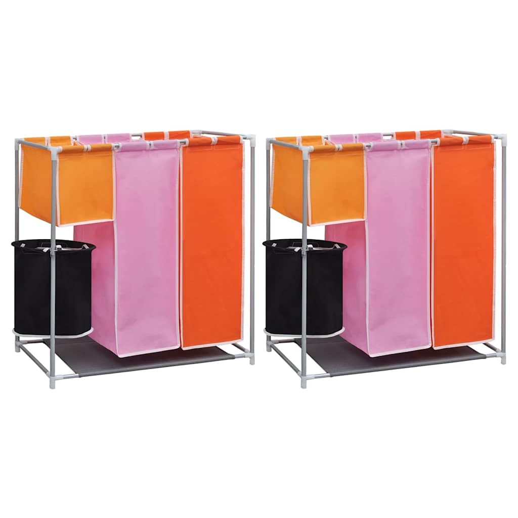 vidaXL 3-Piece Laundry Sorter with Hamper
