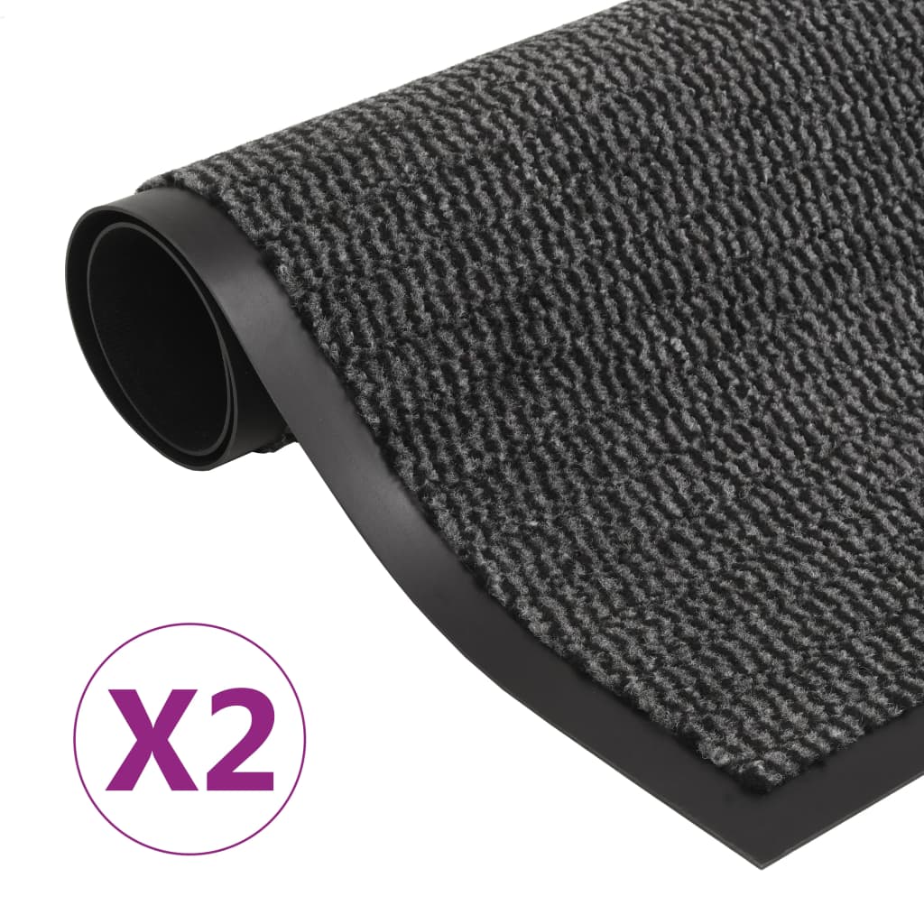 vidaXL Rectangular Tufted Doormat 40x60 cm Anthracite