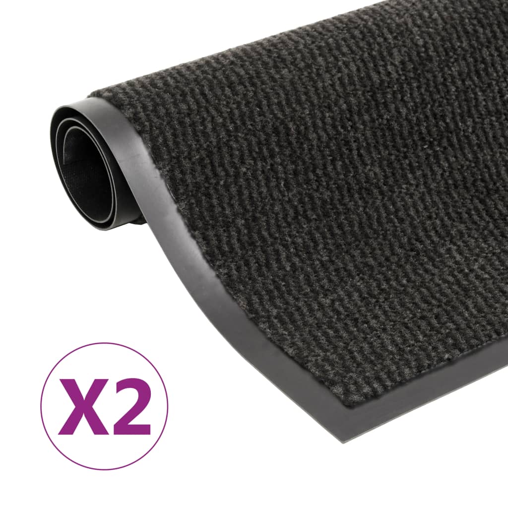 vidaXL Rectangular Tufted Doormat 40x60 cm Anthracite