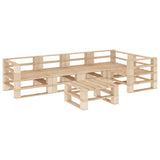 vidaXL 6-delige Loungeset pallet hout