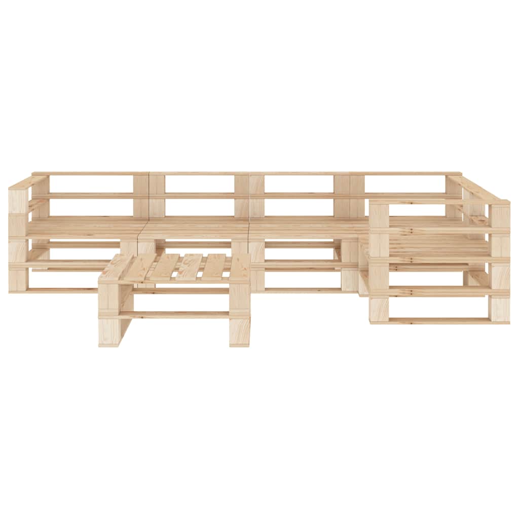 vidaXL 6-delige Loungeset pallet hout