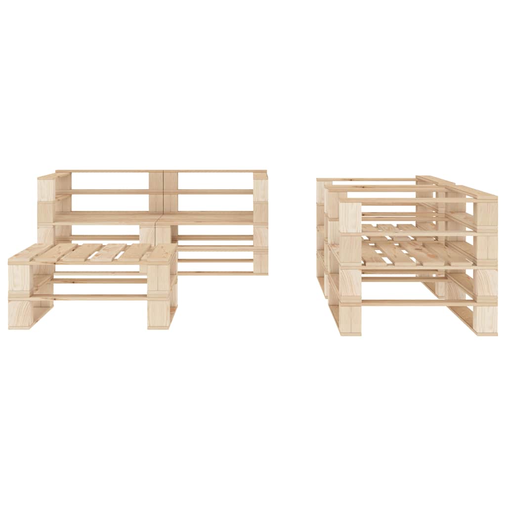 vidaXL 5-delige Loungeset pallet hout