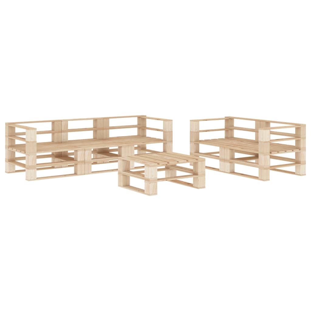 vidaXL 6-delige Loungeset pallet hout