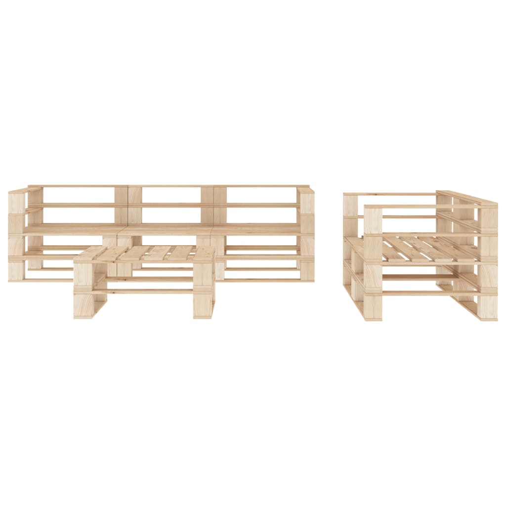vidaXL 6-delige Loungeset pallet hout