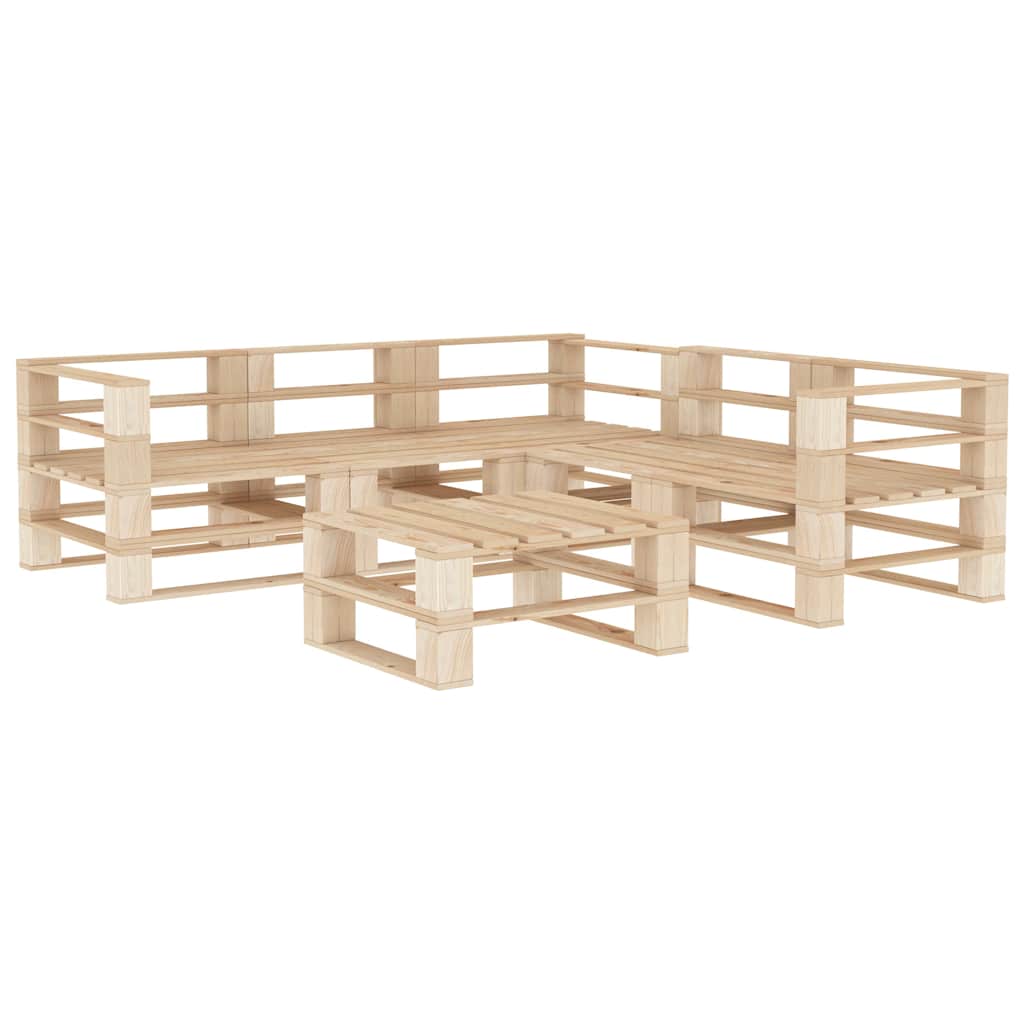 vidaXL 6-delige Loungeset pallet hout
