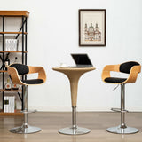 vidaXL Bar Stool Bent Wood and Faux Leather