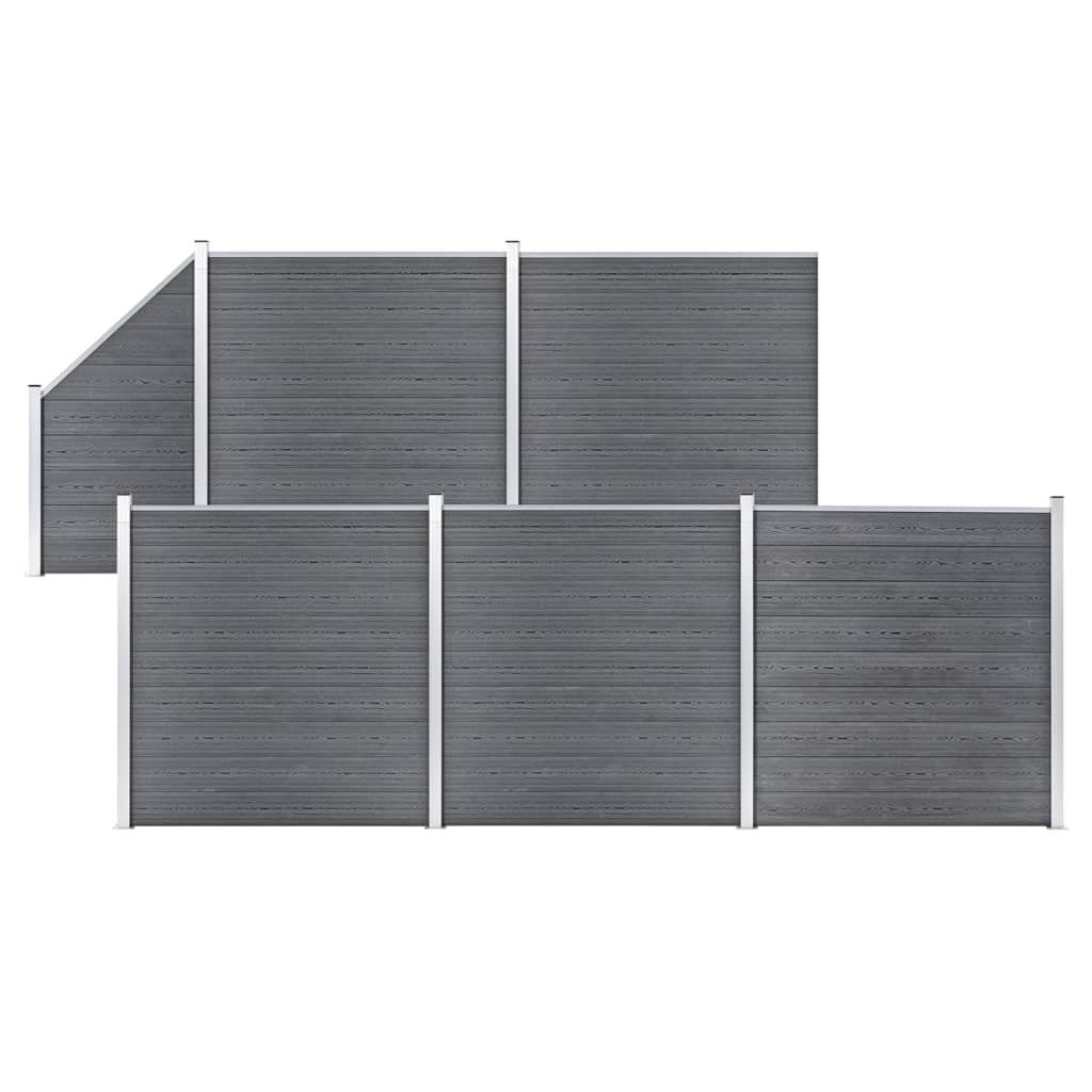 vidaXL Fence Panel 180x186 cm HKC black