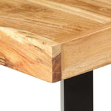 vidaXL 9-piece Bar Set Solid Acacia Wood, Real Leather and Canvas