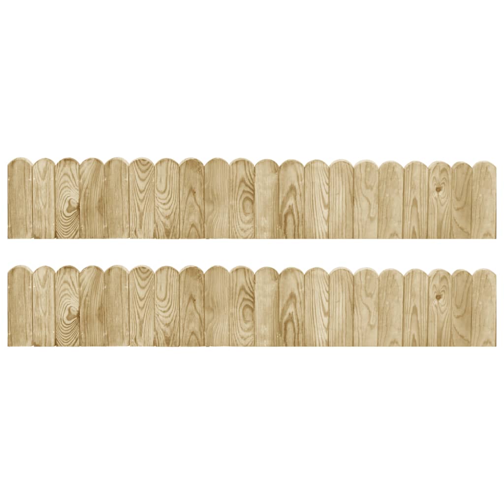 vidaXL Lawn Edging 2 pcs 120 cm Impregnated Pinewood