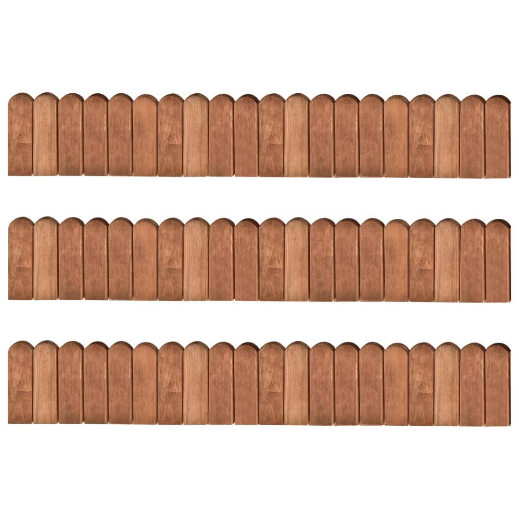 vidaXL Lawn Edging 2 pcs 120 cm Impregnated Pinewood