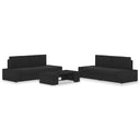 vidaXL 5-piece Lounge Set poly rattan black