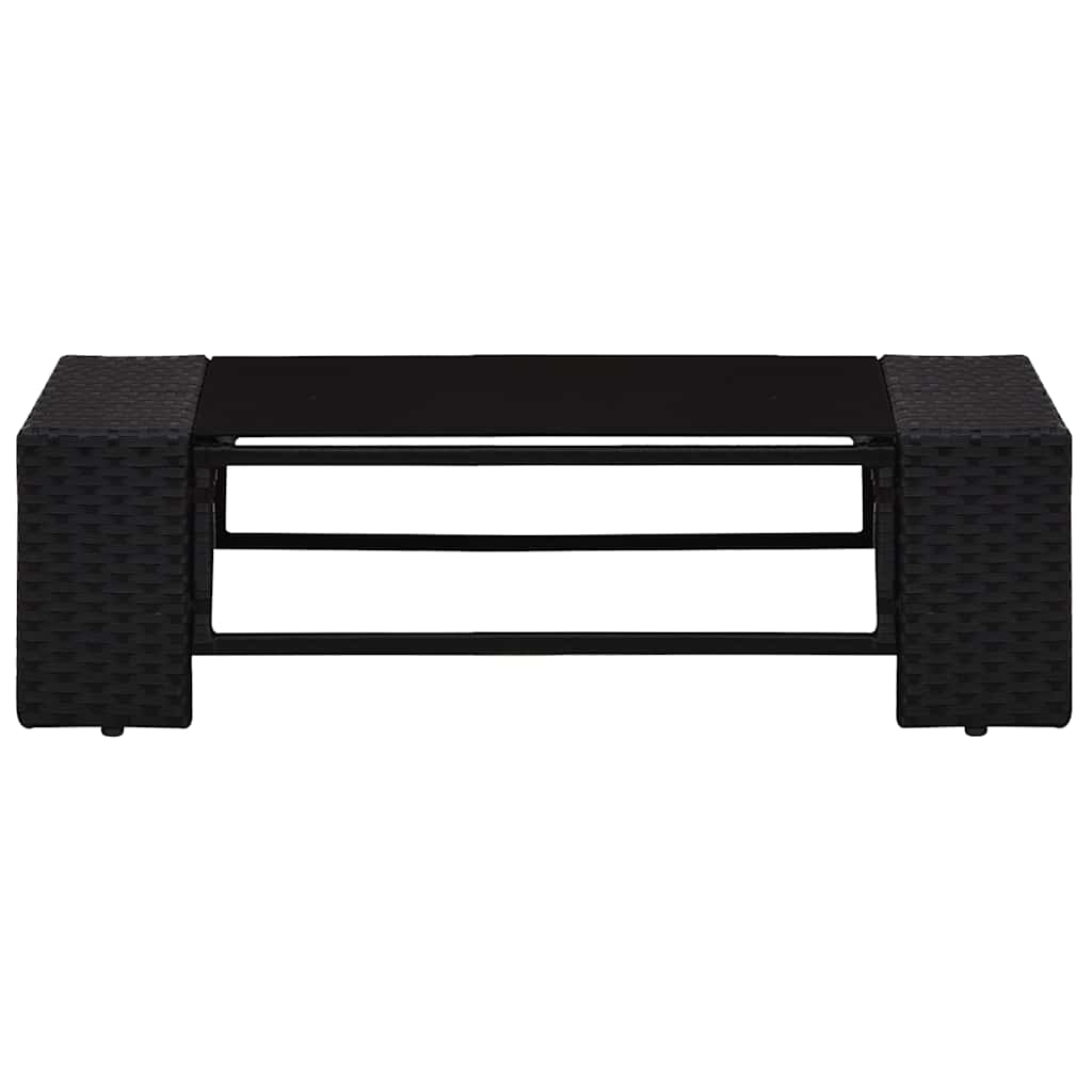 vidaXL 5-piece Lounge Set poly rattan black