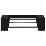 vidaXL 5-piece Lounge Set poly rattan black