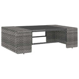vidaXL 6-delige Loungeset poly rattan zwart