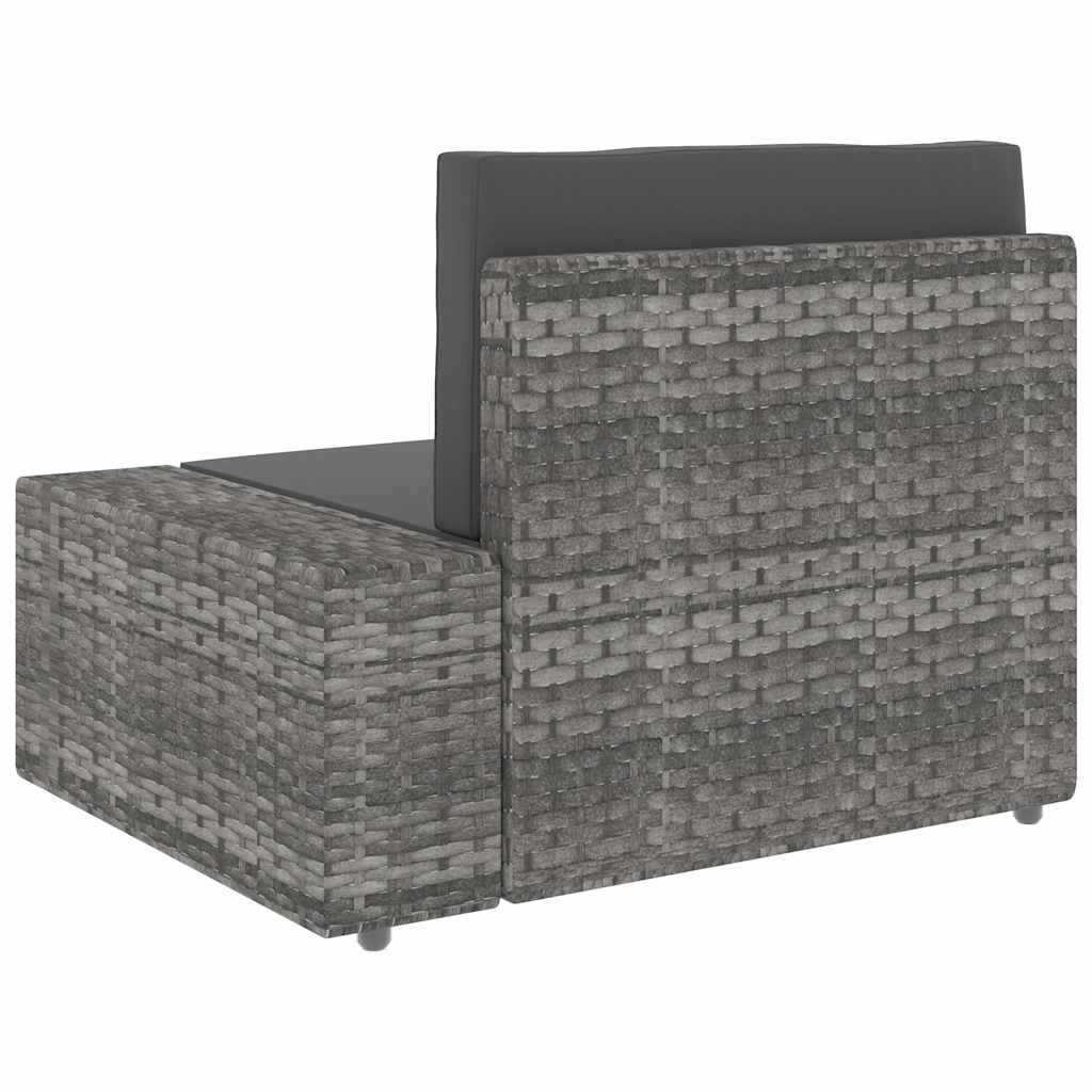 vidaXL 8-Piece Lounge Set Poly Rattan Black