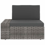 vidaXL 8-Piece Lounge Set Poly Rattan Black