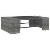 vidaXL 8-Piece Lounge Set Poly Rattan Black