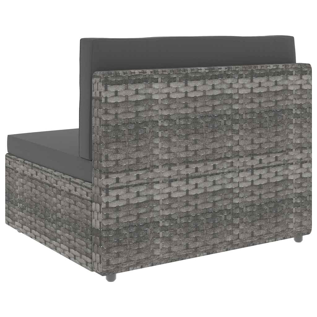 vidaXL 8-Piece Lounge Set Poly Rattan Black