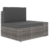 vidaXL 8-Piece Lounge Set Poly Rattan Black