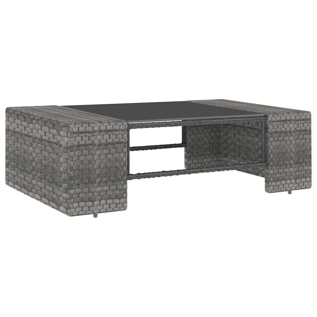 vidaXL 5-delige Loungeset poly rattan zwart