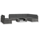 vidaXL 7-delige Loungeset poly rattan bruin