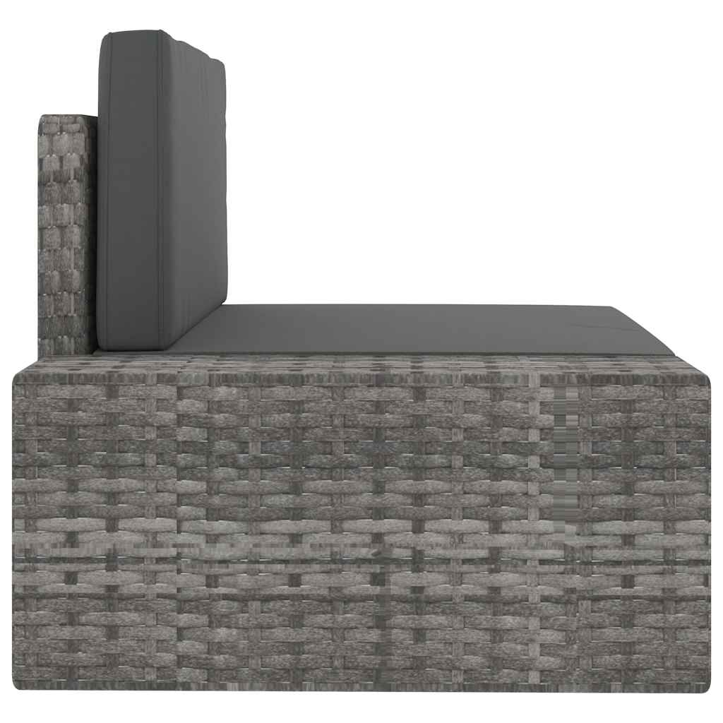 vidaXL 7-delige Loungeset poly rattan bruin