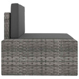 vidaXL 7-delige Loungeset poly rattan bruin