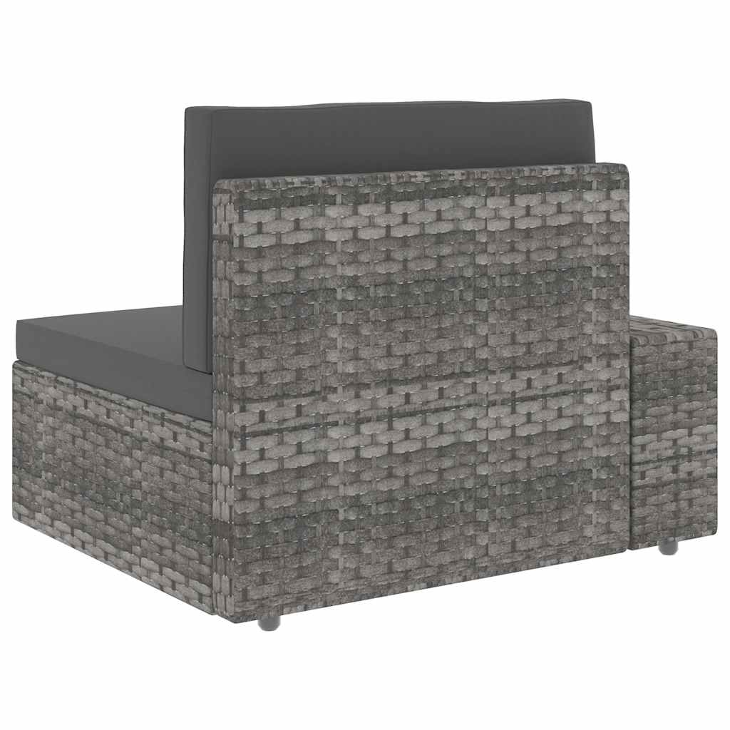 vidaXL 7-delige Loungeset poly rattan bruin