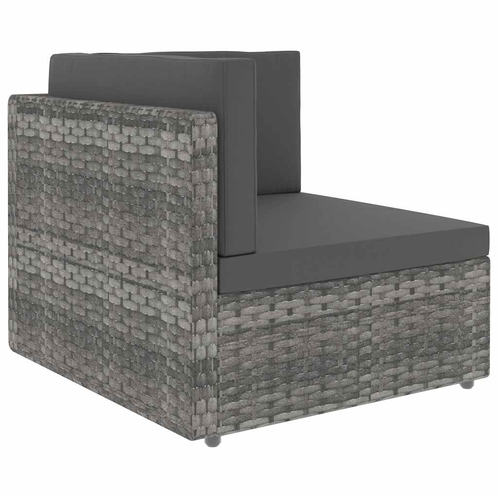 vidaXL 10-delige Loungeset poly rattan bruin