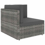 vidaXL 10-delige Loungeset poly rattan bruin