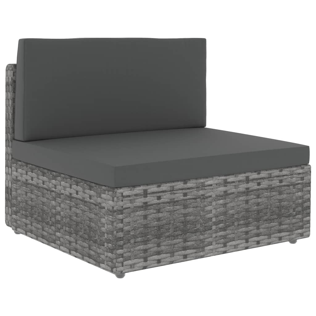 vidaXL 10-delige Loungeset poly rattan bruin
