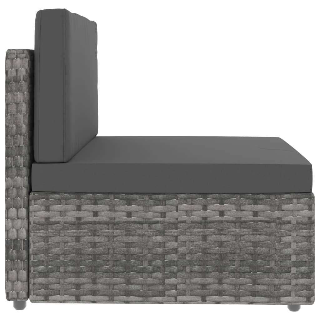 vidaXL 10-delige Loungeset poly rattan bruin