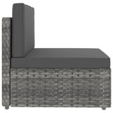vidaXL 10-delige Loungeset poly rattan bruin