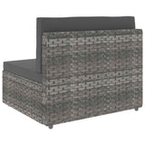 vidaXL 10-delige Loungeset poly rattan bruin