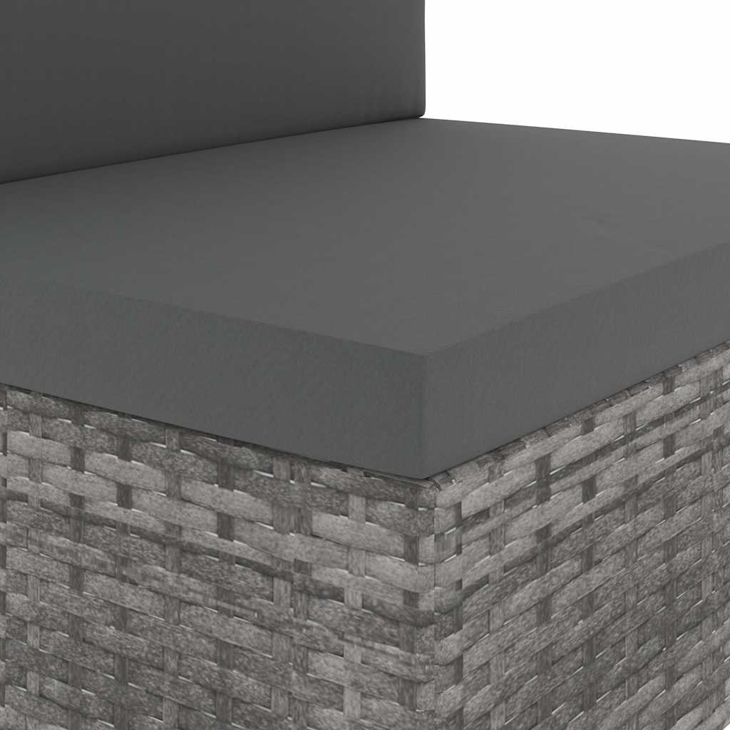 vidaXL 10-delige Loungeset poly rattan bruin
