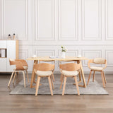 vidaXL Eetkamerstoelen 2 st gebogen hout en kunstleer