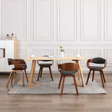 vidaXL Eetkamerstoelen 2 st gebogen hout en kunstleer