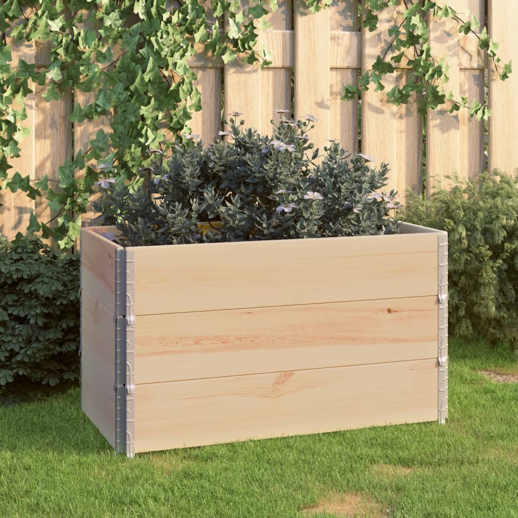 vidaXL 3 st Plantenbakken verhoogd 100x150 cm massief grenenhout