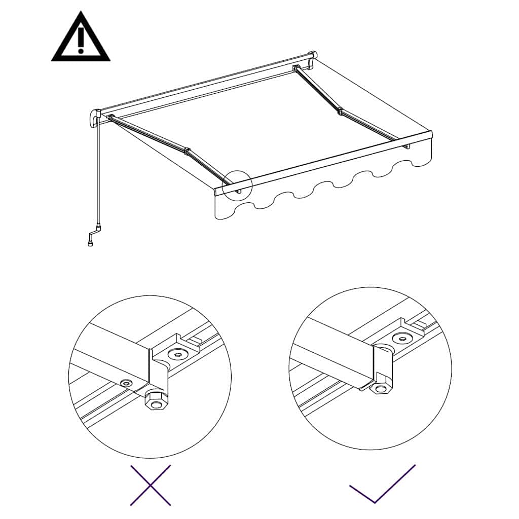 vidaXL Luifel handmatig uittrekbaar 300x250 cm antraciet