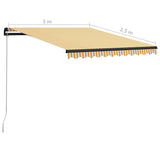 vidaXL Luifel handmatig uittrekbaar 300x250 cm antraciet