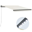 vidaXL Luifel handmatig uittrekbaar met LED 300x250 cm antraciet